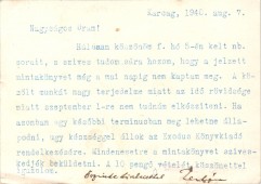 Kertész József Könyvnyomda - Levelező-lap