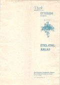 Park ÉTTEREM Berekfürdő - ÉTEL-ITAL ÁRLAP