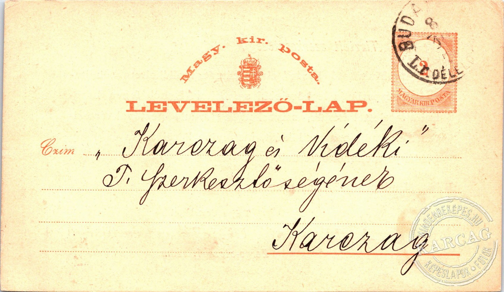Díjjegyes levelező-lap - "Mulattató Ujság"