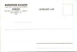 Alexander Kálmán gyógyszertára - Levelező-lap